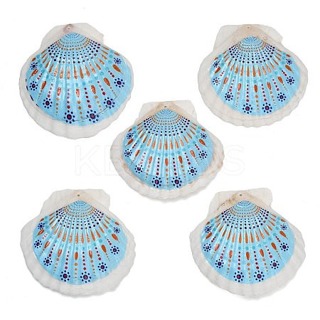 Printed Natural Shell Big Pendants SH-CBA93AD-19E-1