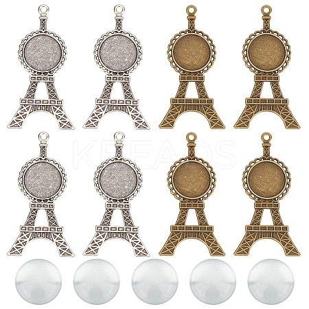 DIY Blank Eiffel Tower Pendant Making Kit DIY-GO0001-69-1