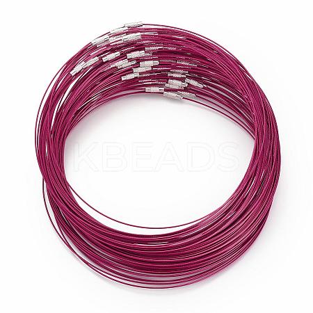 201 Stainless Steel Wire Necklace Cord TWIR-SW001-18-1