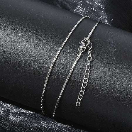 1.2MM 304 Stainless Steel Boston Link Chain Necklaces NJEW-D328-01P-04-1