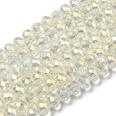 Electroplate Transparent Glass Beads Strands EGLA-A034-T1mm-T16-1