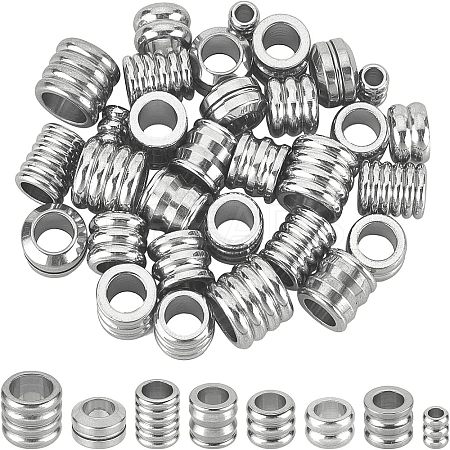 32Pcs 8 Style 201 Stainless Steel Beads STAS-UN0025-11-1