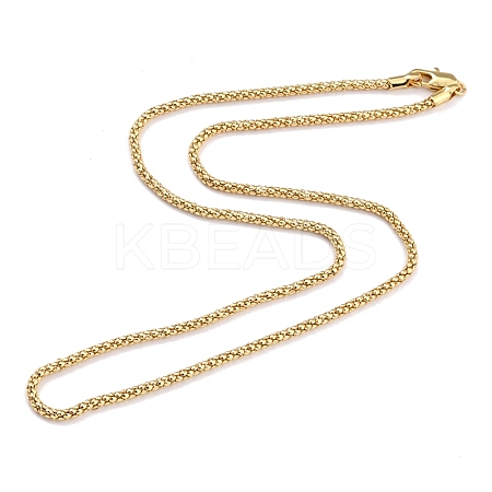 Brass Popcorn Chain Necklaces NJEW-P256-01G-1