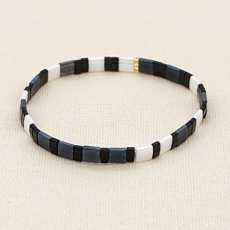 Bohemian Glass Seed Beaded Stretch Bracelets JM4508-16-1
