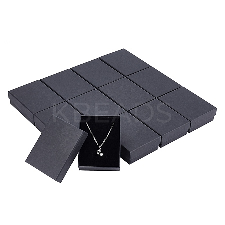 Kraft Cotton Filled Cardboard Paper Jewelry Set Boxes LS-CBOX-R036-11B-1
