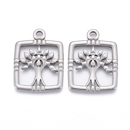 Non-Tarnish 304 Stainless Steel Pendants LS-STAS-F249-24P-1