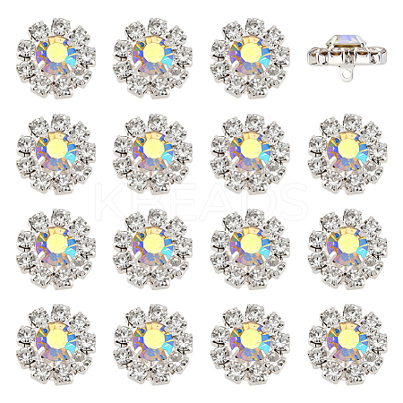 24Pcs 1-Hole Zinc Alloy Buttons FIND-PH0026-98A-1