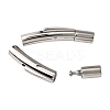 Tarnish Resistant Smooth Surface 304 Stainless Steel Bayonet Clasps STAS-N002-02-3mm-1