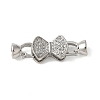 Brass Pave Clear Cubic Zirconia Fold Over Clasps KK-M320-30P-1