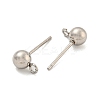 Non-Tarnish 304 Stainless Steel Stud Earring Findings LS-STAS-O004-10C-P-2