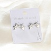 304 Stainless Steel Stud Earrings for Women EJEW-K306-04P-2