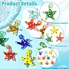 5Pcs Handmade Lampwork Pendants LAMP-YW0001-85-5