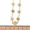 316 Surgical Stainless Steel Flower Link Chain Necklaces for Women LS-NJEW-P324-06G-3
