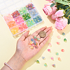 144G 12 Colors Transparent Glass Bead Caps GLAA-YW0005-26-5