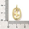 Brass Micro Pave Cubic Zirconia Pendants ZIRC-P123-01G-X02-3