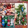 24Pcs 6 Colors Christmas Electroplate Plastic Candy Pendants Decorations KY-BC0001-47-5