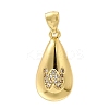 Rack Plating Brass Micro Pave Cubic Zirconia Pendants KK-L226-102G-W-1