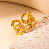 201 Stainless Steel Oval Link Chain Cuff Rings FS-WG16057-37-1