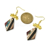 Resin & Walnut Wood Dangle Earrings EJEW-JE05507-05-2