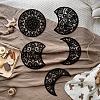 Wood Moon Phase Pendant Decoration HJEW-WH20013-004-4