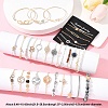 8Sets 8 Styles Iron Alloy Link Bracelets Set for Women BJEW-FS0001-10-10