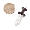 Dagger Shape Glass Seed Beads Beaded Pendants PALLOY-CJ00135-01-2