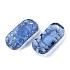 Spray Painted Transparent Glass Connector Charms LS-X1-GLAA-H035-06D-2