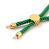 Half Finished Twisted Milan Rope Slider Bracelets FIND-G032-01G-08-4
