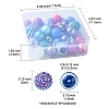 DIY Round Resin Beads and Acrylic Beads Jewelry Making Findings Kits DIY-FS0007-73-4