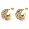 Rack Plating Brass Micro Pave Cubic Zirconia Stud Earrings EJEW-M230-11G-1