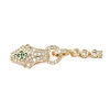 Brass Micro Pave Cubic Zirconia Fold Over Clasps KK-S531-34G-1