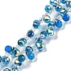 Electroplate Transparent Glass Beads Strands EGLA-P052-01A-AB05-1