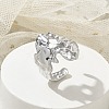 Irregular 304 Stainless Steel Open Cuff Rings for Unisex RJEW-Q003-01P-1