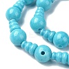 Natural White Jade 3-Hole Guru Bead Strands G-K149-45-3