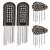 4Pcs 2 Style Iron Felt Fashion Tassel Epaulette FIND-FH0008-08-1