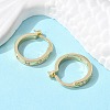 Brass Micro Pave Clear Cubic Zirconia Hoop Earrings EJEW-H125-18G-4