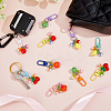 10Pcs 5 Styles Fruit Resin & Acrylic Pendant Decorations HJEW-FH00099-5