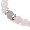 6.5mm Round Natural Labradorite & Rose Quartz & Electroplated White Moonstone Beaded Stretch Bracelets for Women Men BJEW-JB10478-3