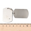 304 Stainless Steel Rhinestone Pendant STAS-U040-14P-3