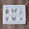 Butterfly & Heart & Bottle DIY Silhouette Silicone Pendant Molds LS-SIMO-H019-04A-2