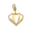 Brass Micro Pave Cubic Zirconia Pendants KK-L209-086G-1
