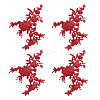 Flower Polyester Embroidery Sew on Appliques PATC-WH0020-33D-1