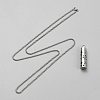 201 Stainless Steel Box Chain Hollow Column Perfume Bottle Pendant Necklaces NJEW-WH0001-31P-1