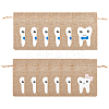 12Pcs 2 Colors Rectangle Linen Packing Pouches ABAG-FG0001-03-1