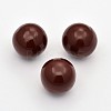 No Hole Spray Painted Brass Round Ball Chime Beads LS-KKB-J003-03-1