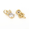 Brass Micro Pave Cubic Zirconia Charms ZIRC-L096-13G-2