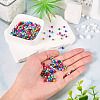 360Pcs 12 Colors Spray Painted Acrylic Beads MACR-TA0002-25-6