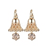 Brass Micro Pave Cubic Zirconia Pendants KK-B133-06G-01-1