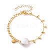 Natural Baroque Pearl Keshi Pearl Link Bracelets BJEW-JB05803-04-1