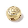 Rack Plating Brass & Cubic Zirconia Pendants KK-Z047-07G-D-RS-2